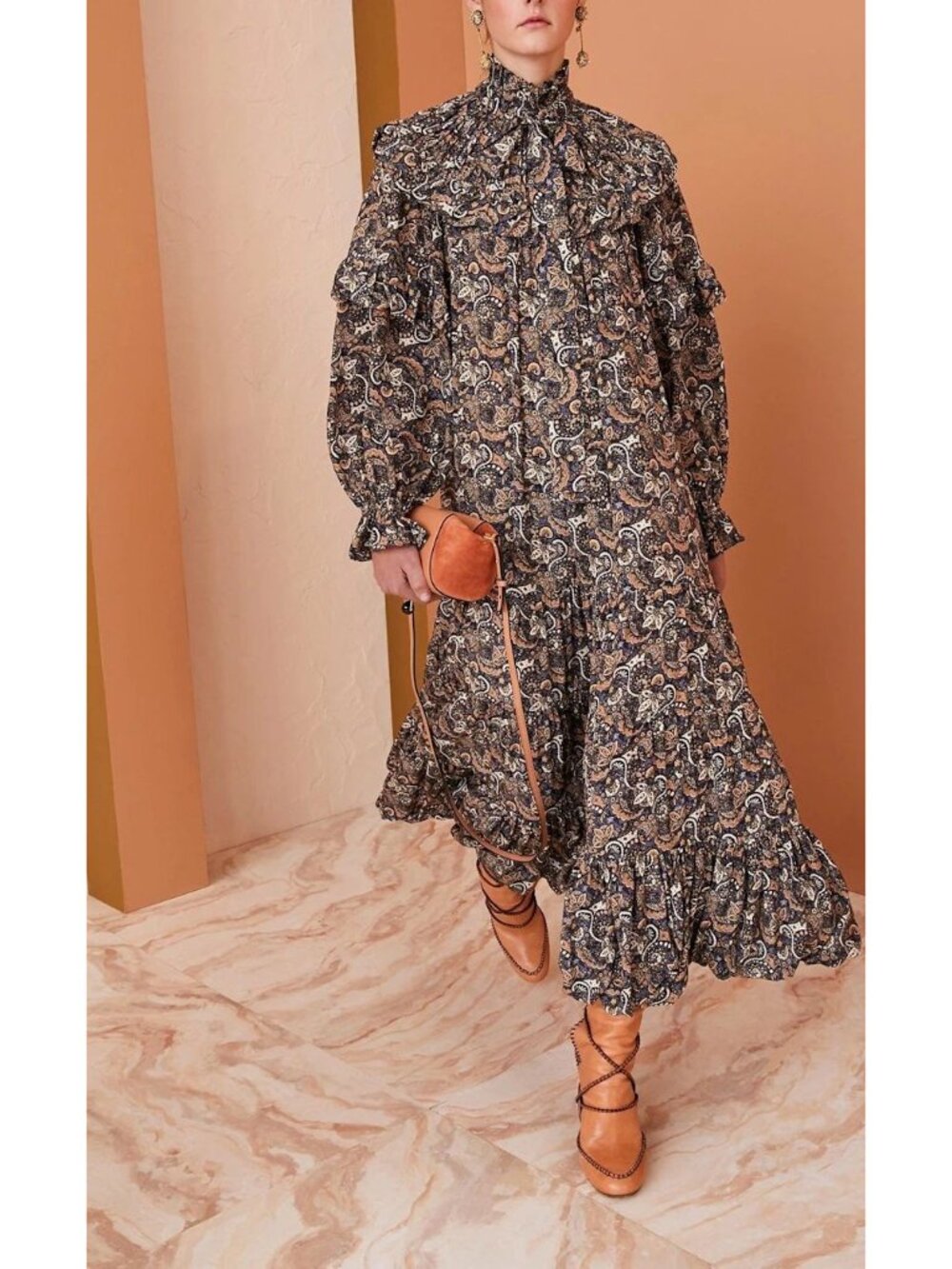 Ulla Johnson Annalisa Gown Night Sky Silk Paisley Runway NWT Size 6 - Picture 2 of 16